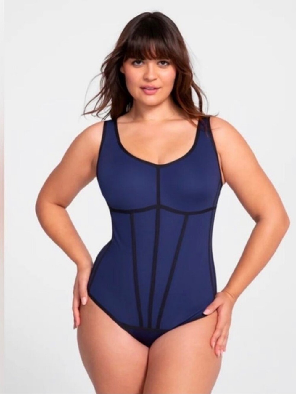 NWT Honeylove Sculpting Firm-Control Bodysuit Navy Blue | Size 1X
